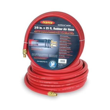 Legacy HOSE RUBBER AIR WORKFORCE SERIES 3/8"x25 LMHRE3825RD2